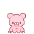 pixel pink bear