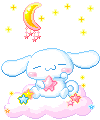 animation of cinnamoroll with sparkles